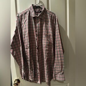 Kirkland Signature Men's Checkered Shirt - burgundy, Black, White